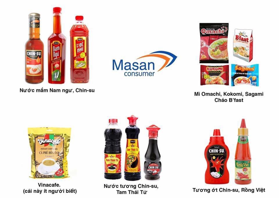 Dải sản phẩm của Masan Consumer nổi bật trên thị trường.