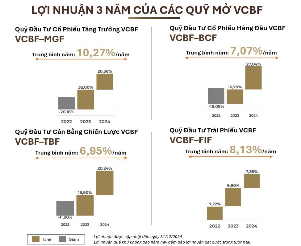 Biểu đồ tăng trưởng của VCBF