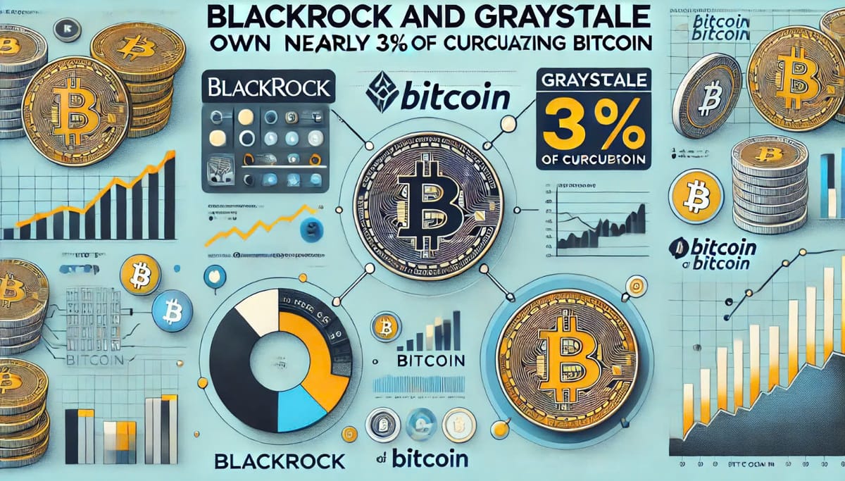 BlackRock và Grayscale nắm giữ gần 3% lượng Bitcoin lưu hành