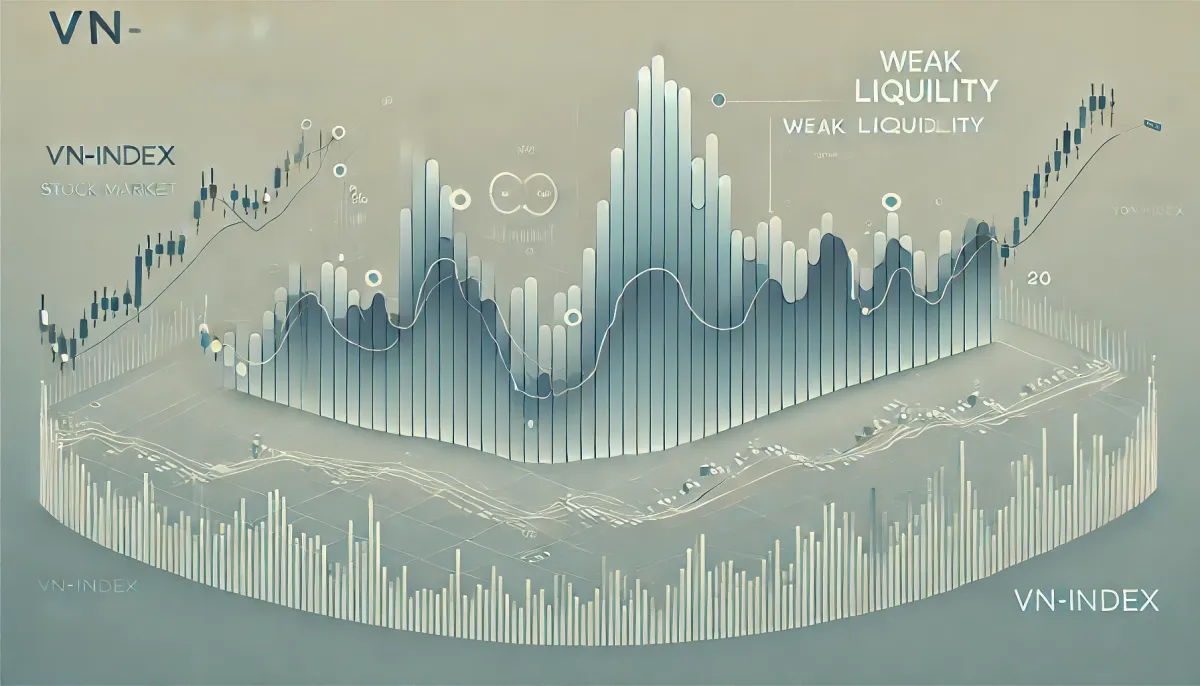 Phiên Giao Dịch Ảm Đạm: VN-Index Dao Động Hẹp, Thanh Khoản Yếu