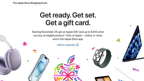 Ưu đãi Black Friday của Apple: Tặng thẻ quà tặng đến 200$!
